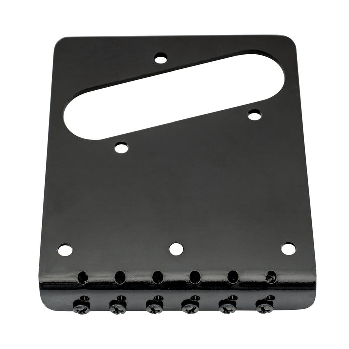 Part of musiclily basic 54mm2 1 8 inch guitar bridge assembly with 6 saddles for tele style electric guitar mx0823p