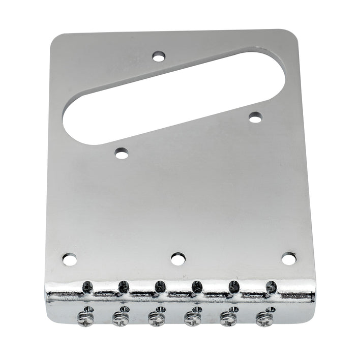 Musiclily Base 54mm (2-1/8 pollici) per Chitarra Assemblaggio Ponte con 6 Selle per Chitarra Elettrica Stile Tele