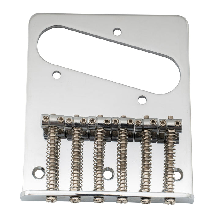musiclily basic 54mm2 1 8 inch vintage 6 string bridge with 6 saddles for tele style guitar mx0825