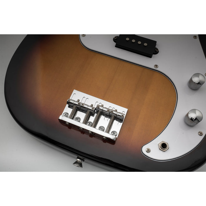 Application of musiclily basic 57mm2 1 4 inch top loading fixed hardtail bass bridge for 4 string fender precision bass and jazz bass mx0830cr