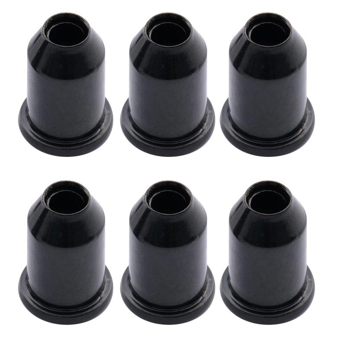 musiclily basic steel vintage guitar through body smooth string mounting ferrules mx0847 6p, black