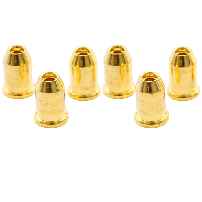 detail of musiclily basic steel vintage guitar through body smooth string mounting ferrules mx0847 6p