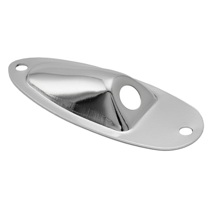 detail of musiclily basic steel boat style electric guitar output jack plate mx0850 2p