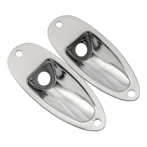 musiclily basic steel boat style electric guitar output jack plate mx0850 2p