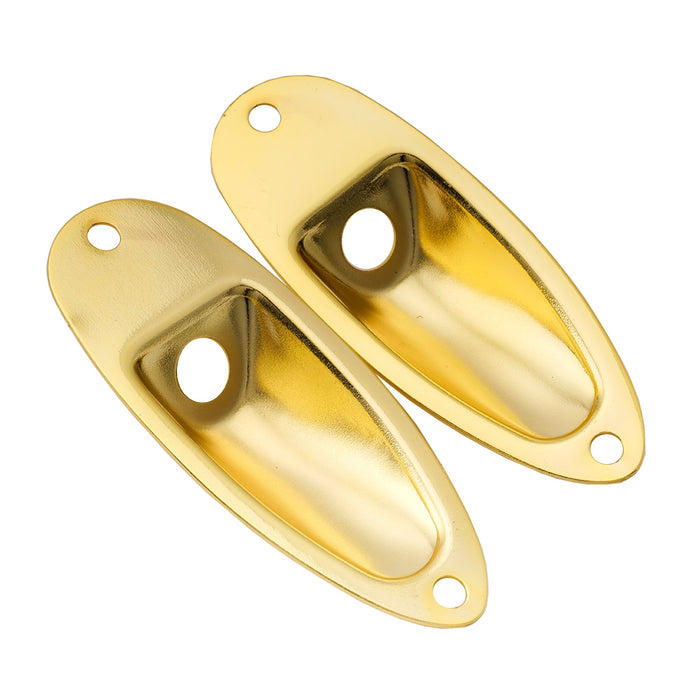 musiclily basic steel boat style electric guitar output jack plate mx0850 2p, 2 pcs