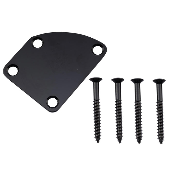 Part of musiclily basic steel 4 holes curved guitar neck plate mx0882p