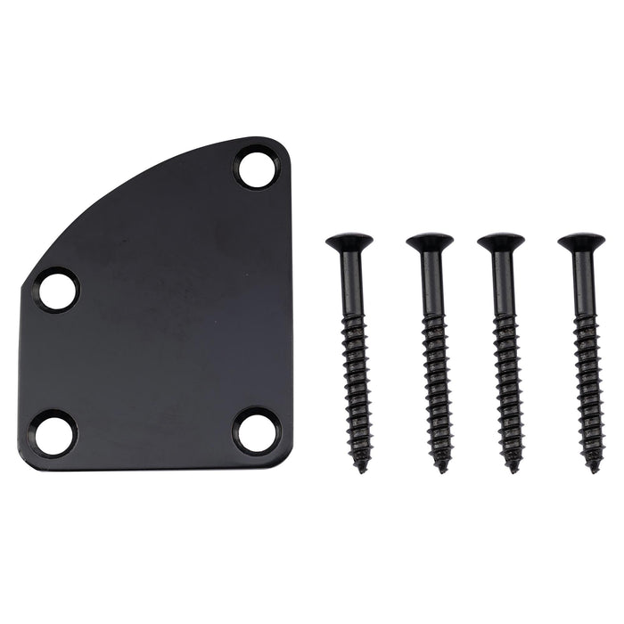 musiclily basic steel 4 holes curved guitar neck plate mx0882p