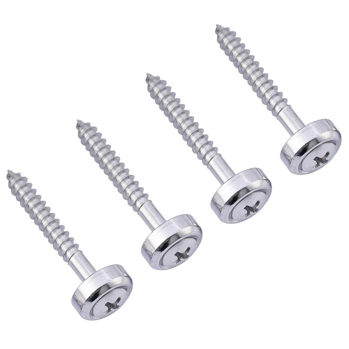 musiclily basic steel electric guitar bass neck joint bushings and bolts mx0883 4p, chrome
