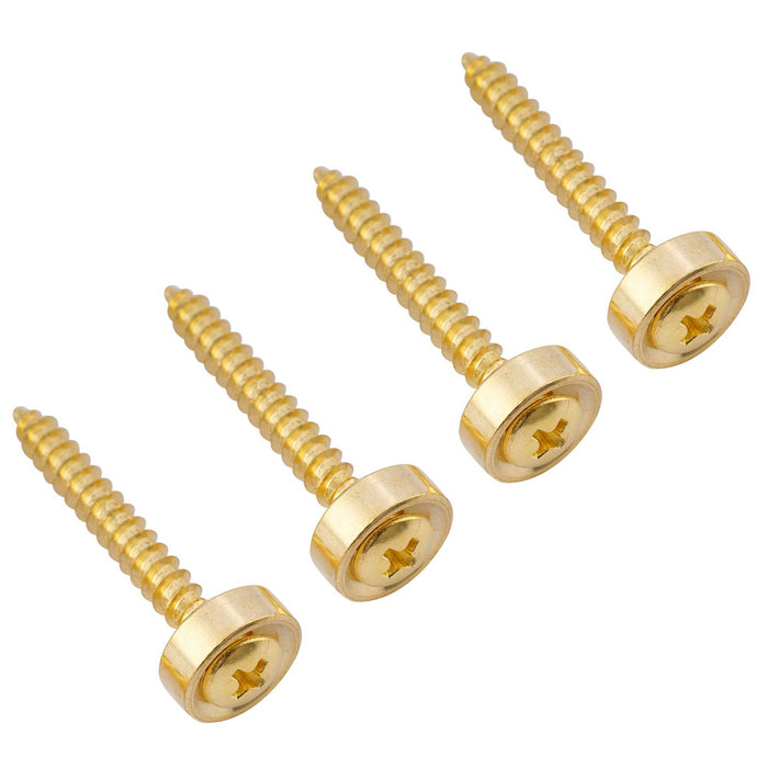 musiclily basic steel electric guitar bass neck joint bushings and bolts mx0883 4p, gold