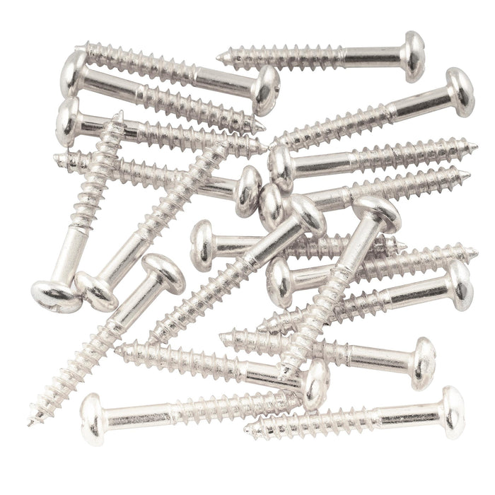 musiclily basic 3 5 25mm pan head tremolo bridge mounting screws for strat style electric guitar mx0886 20p, chrome