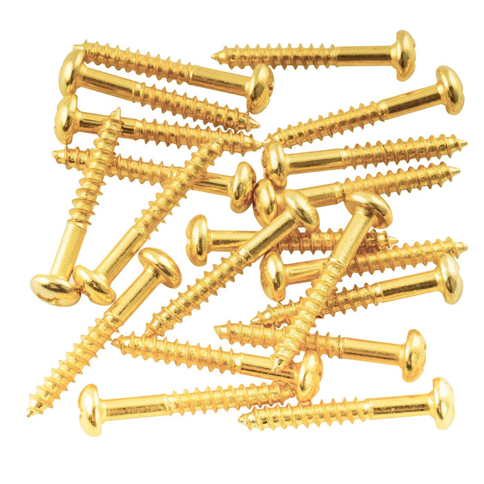 musiclily basic 3 5 25mm pan head tremolo bridge mounting screws for strat style electric guitar mx0886 20p, gold