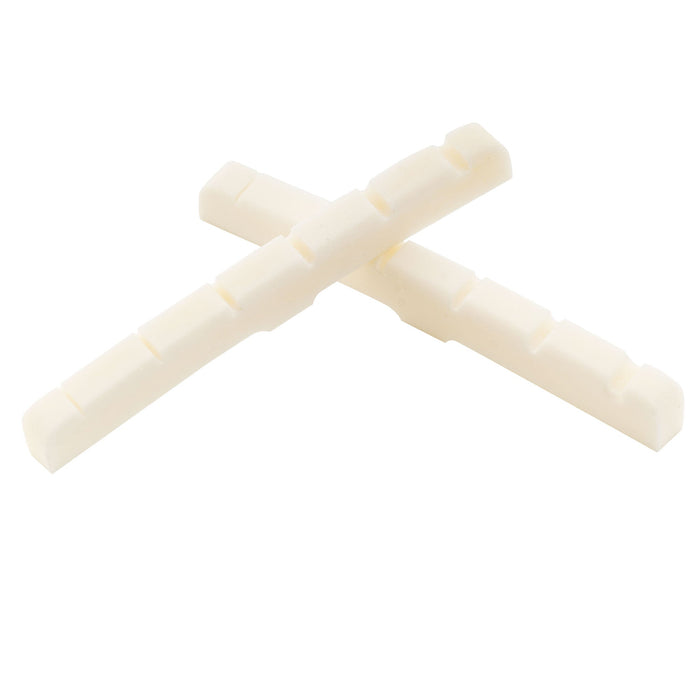 detail of musiclily pro 43mm standard st style curved bottom guitar bone nut for 6 string fender strat and tele electric guitar 43x3 3x4 4mm mx1003 2