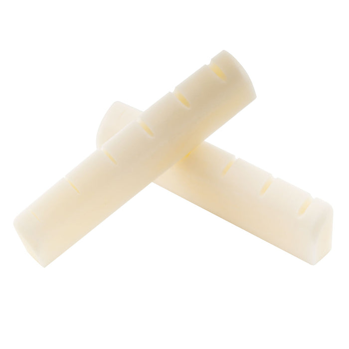 detail of musiclily pro 44mm standard flat bottom slotted bone nut for lp style electric guitar 44x5x9 3mm mx1004 2