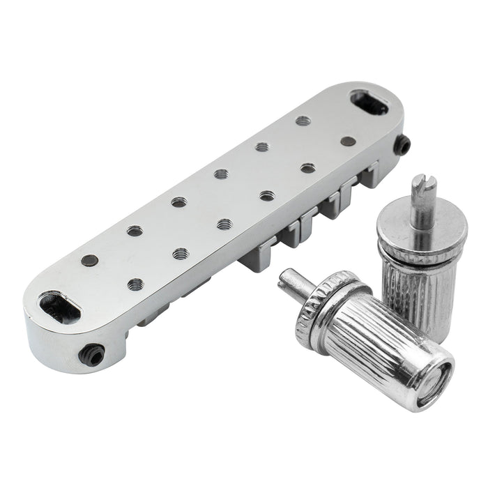 Puente de guitarra Musiclily Basic Tune-o-matic con bloqueo de rodillos de 51,5 mm (2-1/32 pulgadas) y selleta Tunematic para guitarra eléctrica estilo LP