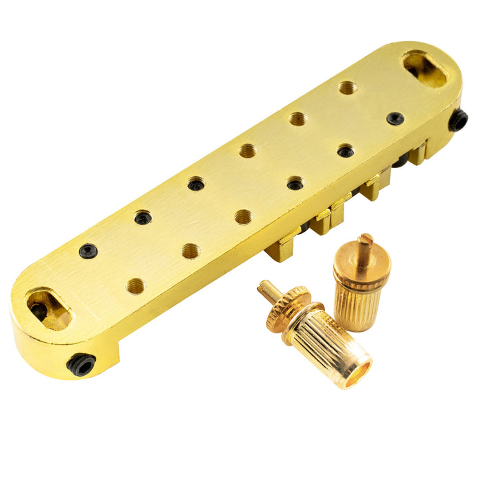 Puente de guitarra Musiclily Basic Tune-o-matic con bloqueo de rodillos de 51,5 mm (2-1/32 pulgadas) y selleta Tunematic para guitarra eléctrica estilo LP