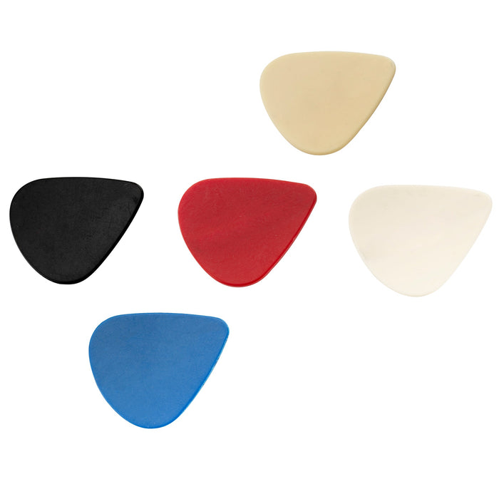 detail of musiclily basic 1mm abs plastic guitar bass picks mixed color randomly set of 5