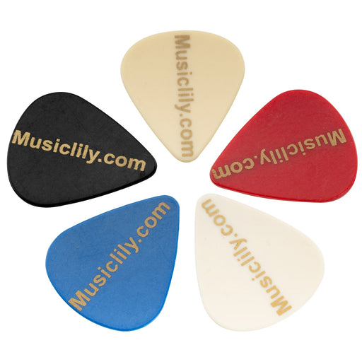 musiclily basic 1mm abs plastic guitar bass picks mixed color randomly set of 5