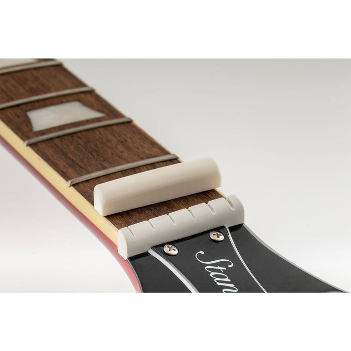 Application of musiclily basic bone guitar nut blank for acoustic and classical guitar 43x6x9mm mx1091 2