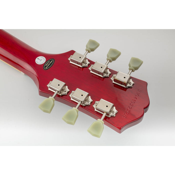 Usage show of musiclily pro 3r3l 15 1 ratio acoustic electric guitar machine heads semi closed tuning pegs keys tuners vintage style mx1103p