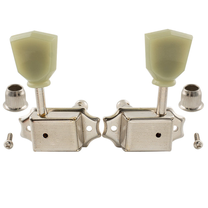 Part of musiclily pro 3r3l 15 1 ratio acoustic electric guitar machine heads semi closed tuning pegs keys tuners vintage style mx1103p