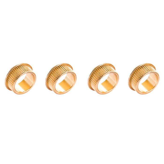 Musiclily Pro 18mm ペグブッシュ オープンスタイル エレキベースのチューニングペグマシンヘッド用 ブラック(4個セット)