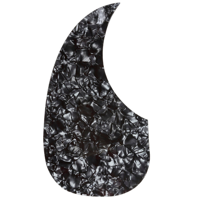 musiclily pro left handed self adhesive teardrop acoustic guitar pickguard for martin d28 style guitar mx1146bk, black pearl