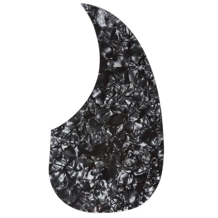 musiclily pro self adhesive teardrop acoustic guitar pickguard for martin d28 style guitar mx1147bk, black pearl