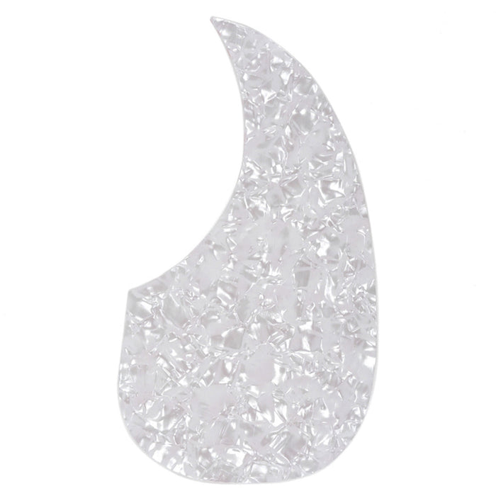 musiclily pro self adhesive teardrop acoustic guitar pickguard for martin d28 style guitar mx1147bk, white pearl