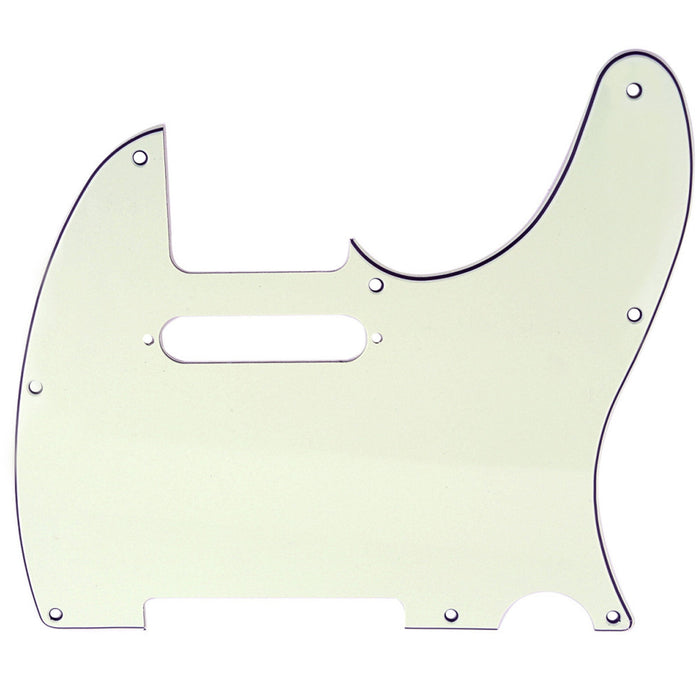 musiclily pro 8 hole tele guitar pickguard for usa mexican made fender standard telecaster modern style 1 3 4 ply mx0220p, mint ivory color