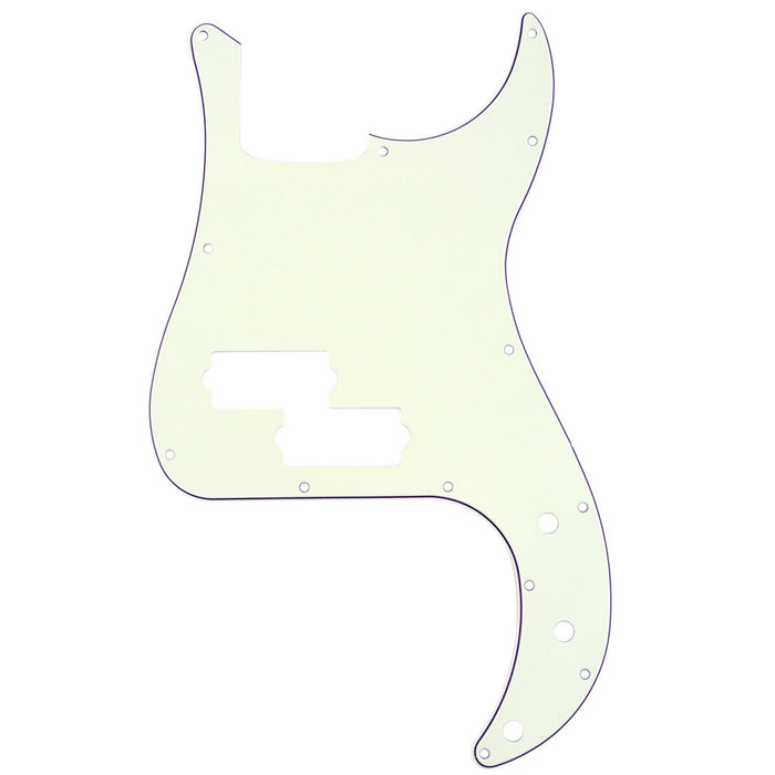 musiclily pro 13 hole p bass pickguard for fender american mexican standard precision bass 1 3 4ply mx0355p, mint ivory color