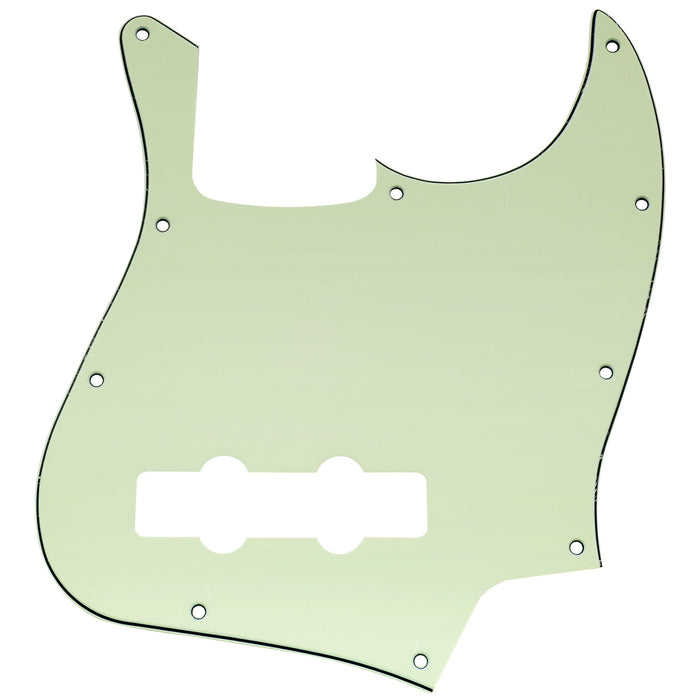 musiclily pro 10 hole j bass pickguard for fender american mexican made standard jazz bass 1 3 4 ply mx0400p, mint green