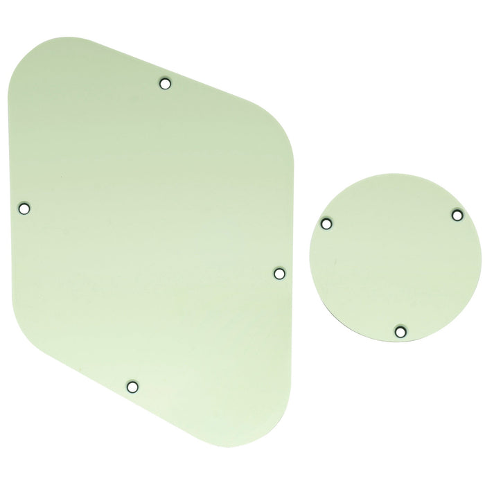 musiclily pro lp backplate and switch cover set compatible with usa lp style 1 3 4 ply mx0472p, mint green