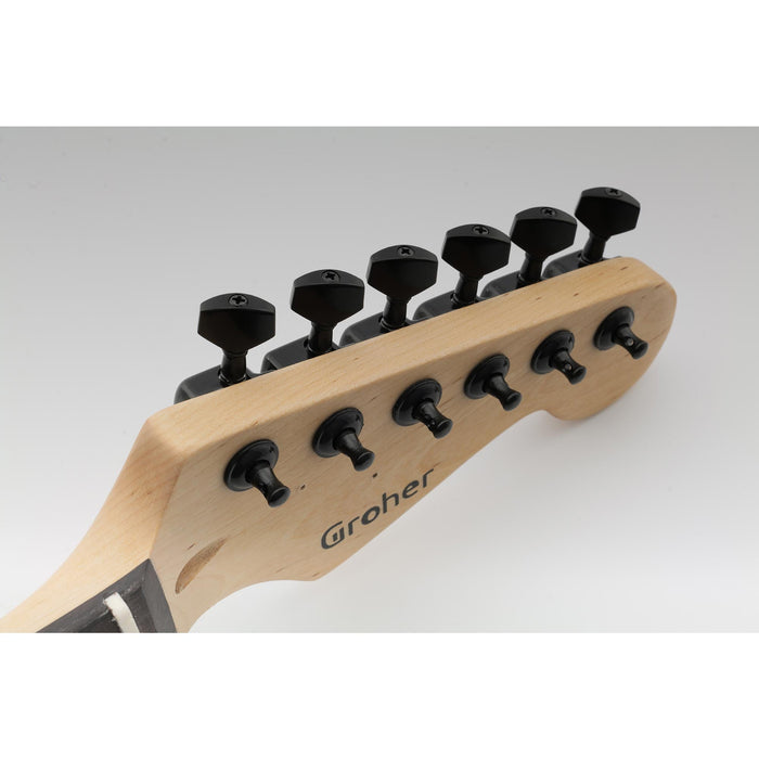 Usage show of musiclily basic 6 in line semi sealed guitar tuners tuning pegs keys machine heads set for st squier style mx1161p