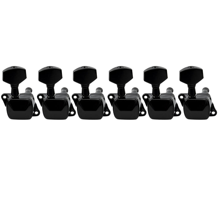 musiclily basic 6 in line semi sealed guitar tuners tuning pegs keys machine heads set for st squier style mx1161p