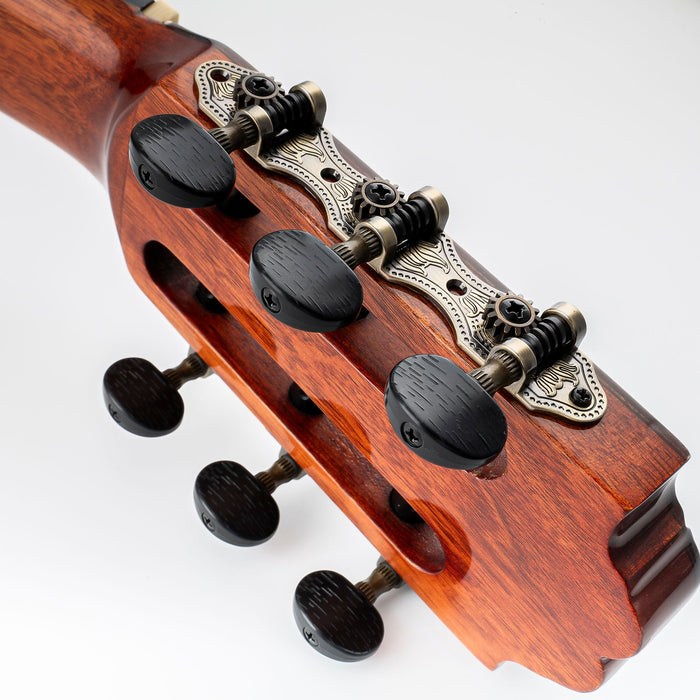 Usage show of musiclily pro 3 3 baker style classical guitar tuning keys machine heads tuners set mx1169p