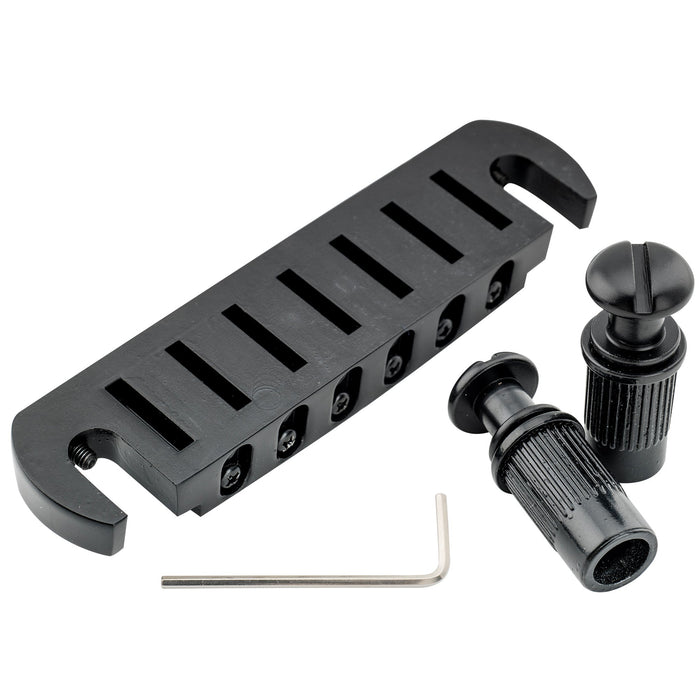 detail of musiclily pro 52 5mm2 1 16 inch string spacing tune o matic pigtail style adjustable wraparound bridge tailpiece for epiphone lp sg style electric guitar mx1280p