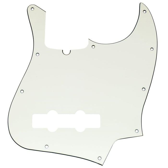 musiclily pro 10 hole modern style j bass pickguard for 4 string american jazz bass 1 3 4 ply mx1302p, aged white