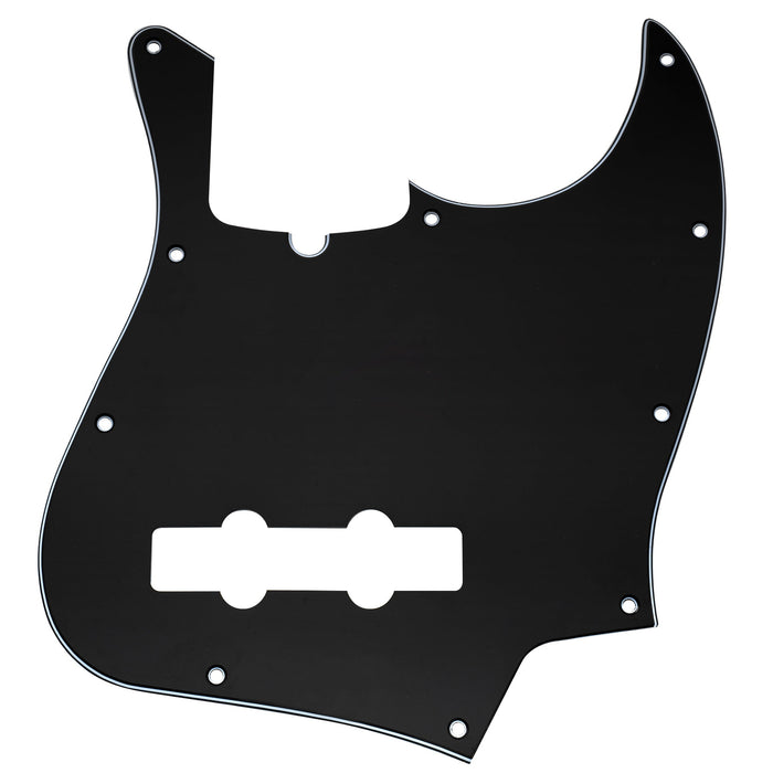 musiclily pro 10 hole modern style j bass pickguard for 4 string american jazz bass 1 3 4 ply mx1302p, black