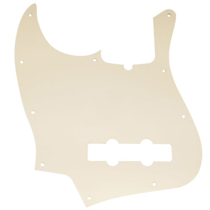 Musiclily Pro 10穴 ヴィンテージ/モダンスタイルなJBジャズベース用ピックガード 4弦Fender Jazz Bassエレキベース用 4プライ エイジドホワイトパール