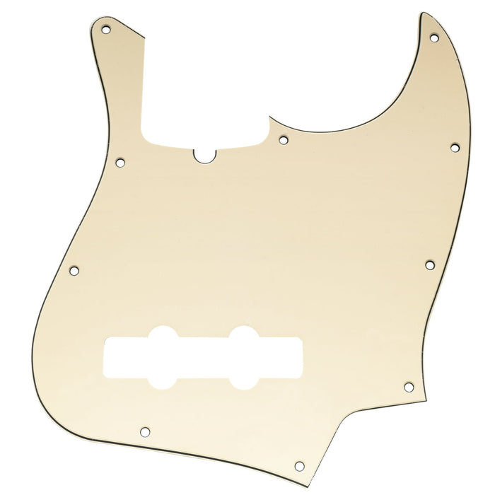 musiclily pro 10 hole modern style j bass pickguard for 4 string american jazz bass 1 3 4 ply mx1302p cream