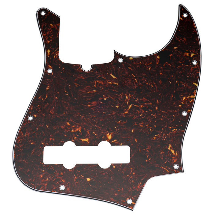 musiclily pro 10 hole modern style j bass pickguard for 4 string american jazz bass 1 3 4 ply mx1302p, tortoise shell