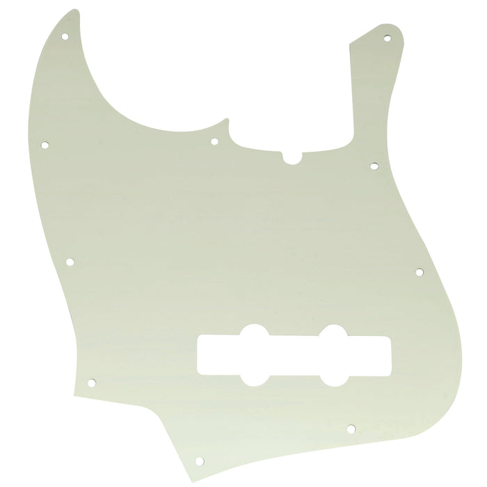 Musiclily Pro 10穴 ヴィンテージ/モダンスタイルなJBジャズベース用ピックガード 4弦Fender Jazz Bassエレキベース用 4プライ エイジドホワイトパール