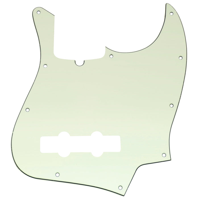 musiclily pro 10 hole modern style j bass pickguard for 4 string american jazz bass 1 3 4 ply mx1302p, mint ivory color