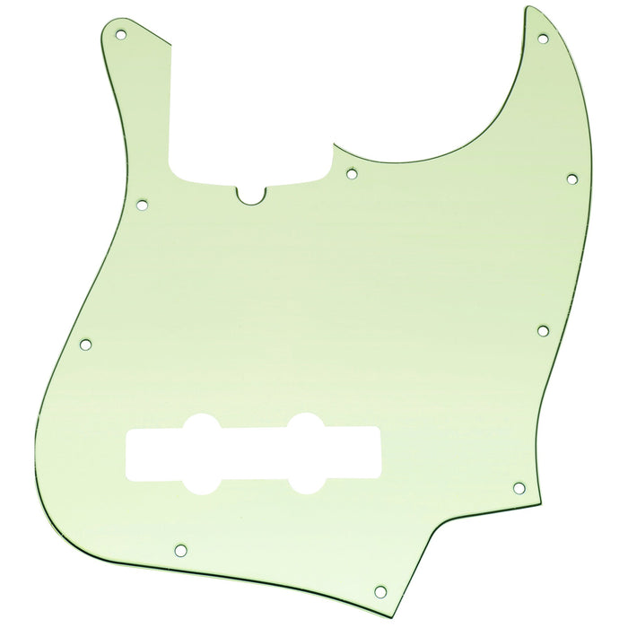 musiclily pro 10 hole modern style j bass pickguard for 4 string american jazz bass 1 3 4 ply mx1302p, mint green