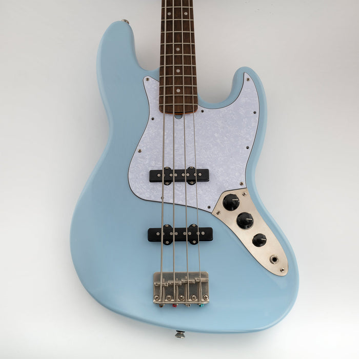 Musiclily Pro 10穴 ヴィンテージ/モダンスタイルなJBジャズベース用ピックガード 4弦Fender Jazz Bassエレキベース用 4プライ エイジドホワイトパール