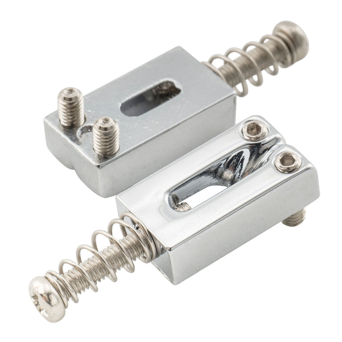 detail of musiclily pro 10 5mm modern style guitar bridge saddle set for strat or tele style mx1306cr 6