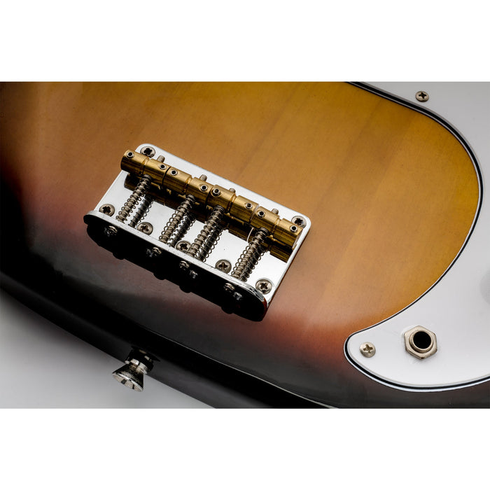 Application of musiclily pro 19mm brass bass bridge saddle set for 4 string precision jazz bass mx1312cr 4