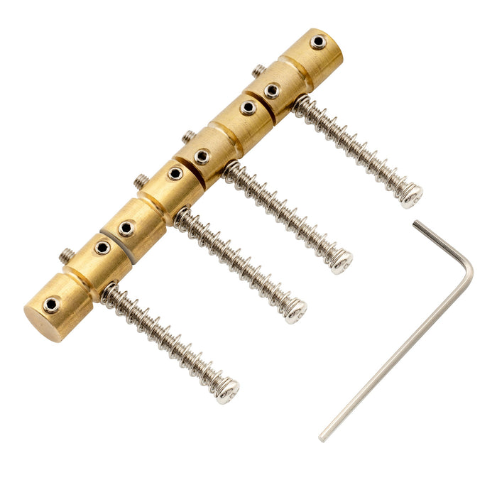 Part of musiclily pro 19mm brass bass bridge saddle set for 4 string precision jazz bass mx1312cr 4