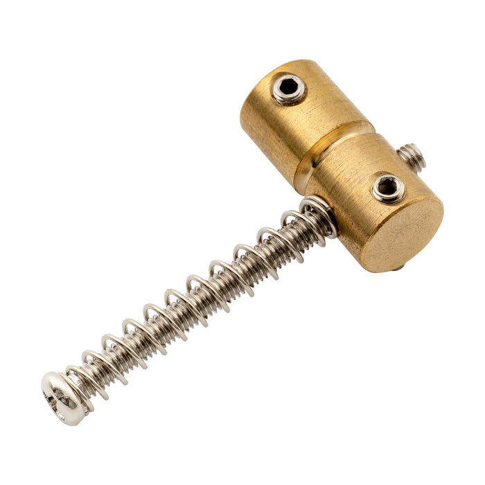 detail of musiclily pro 19mm brass bass bridge saddle set for 4 string precision jazz bass mx1312cr 4