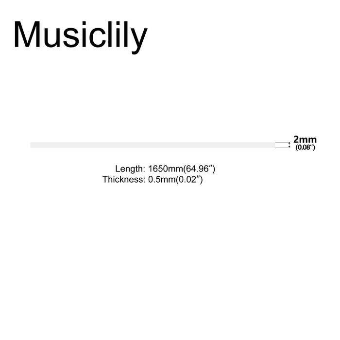 Dimensions of musiclily basic 1650x2x0 5mm plastic acoustic classical guitar binding mx1326p